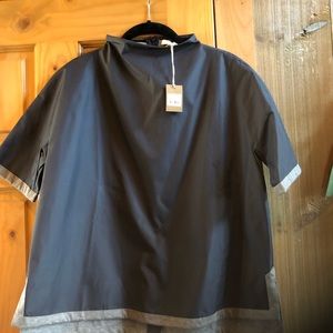 NWT Ann Mashburn Eva funnel neck top. Size Medium